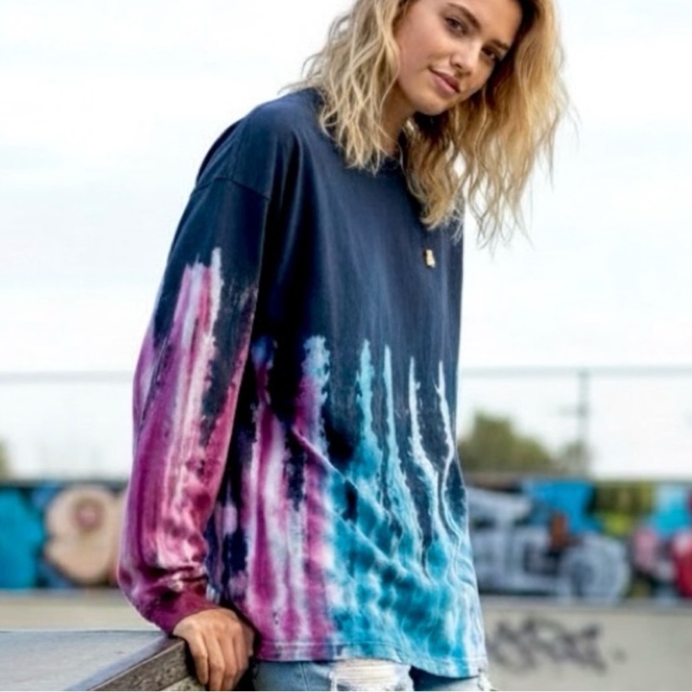 Teddy Fresh Tie-Dyed Flames Tee Shirt